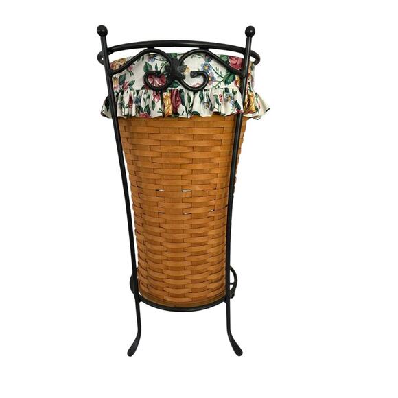 Longaberger Jw Collection Miniature Iron Stand Umbrella Basket hostess lined - Picture 1 of 7